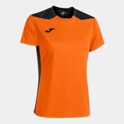 Camiseta manga corta de Mujer JOMA CHAMPIONSHIP VI Naranja-Negro