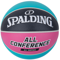Balón de baloncesto Spalding MARBLE All Conference Teal Pink Sz6